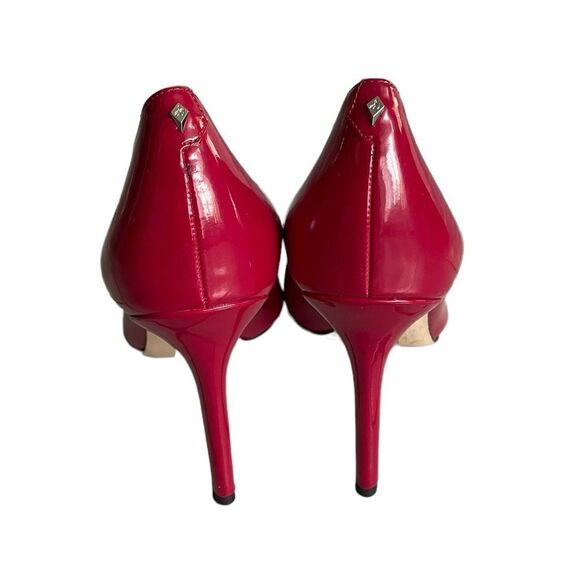 SAM EDELMAN Hazel Patent Leather Pointy Toe Pumps Heels Red 10 - Picture 6 of 16
